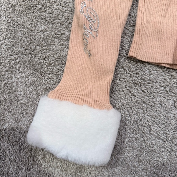 Baby Phat Beige Jacket with White Faux Fur Collar - Picture 7 of 10